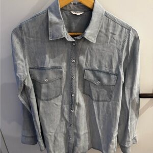 Club Monaco chambray button down, size M